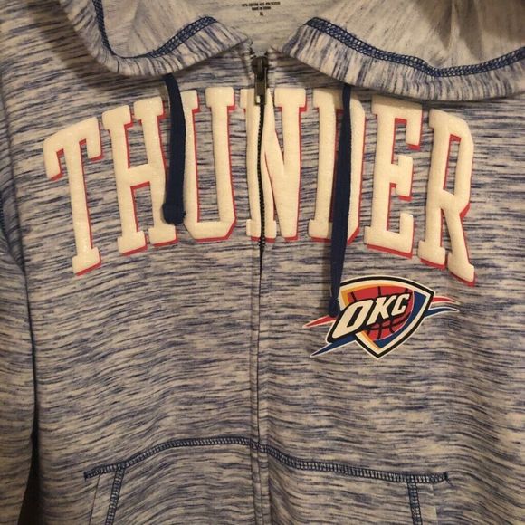 Oklahoma City Thunder NBA Womens Hoodie 5th & Ocean By New Era Multicolor XL New - Picture 2 of 9